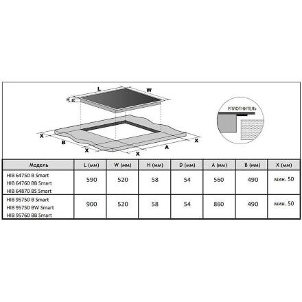 Варочная панель Korting HIB 95750 BW Smart