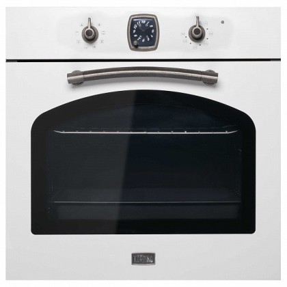 Духовой шкаф Korting OKB 481 CRSI, цвет античный белый; цвет ручек - состаренное серебро