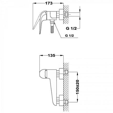 Смеситель для душа Teka Itaca 672310200