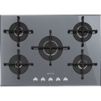Варочная панель Smeg PV175 газовая, цвет серебристый, стекло Stopsol